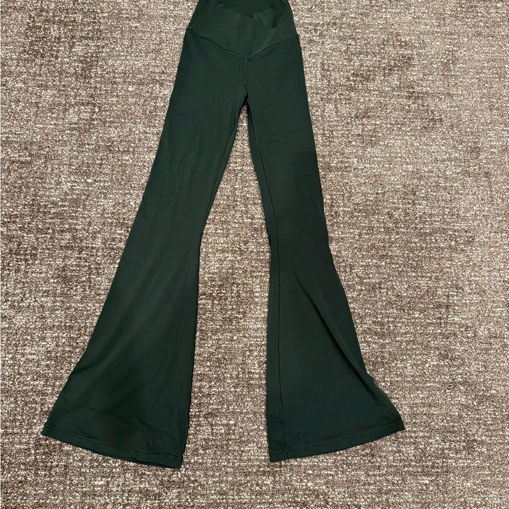 Aerie Forest Green Flare Pants